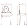 Vipack Kids Dressing Table Billy with Mirror Wood White