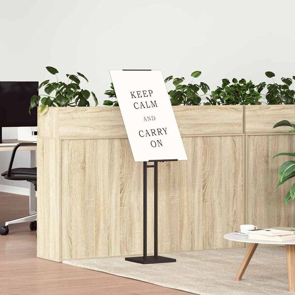 vidaXL Trade Show Displays Black 26.5 x 26.5 x 150 cm Steel