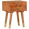 vidaXL Bedside Cabinet 43x30x58 cm Solid Mango Wood