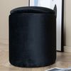 Venture Home Pouffe Limpen 32x32x40 cm Velvet Black