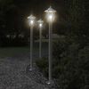 vidaXL Outdoor Floor Lamp Silver 120 cm Stainless Steel