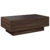 vidaXL Coffee Table with LED Brown Oak 90x50x30 cm Engineered Wood