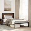 vidaXL Metal Bed Frame without Mattress Brown Oak 107x203 cm