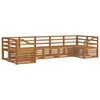 vidaXL Sofa Sets 7 pcs Natural Solid Acacia Wood