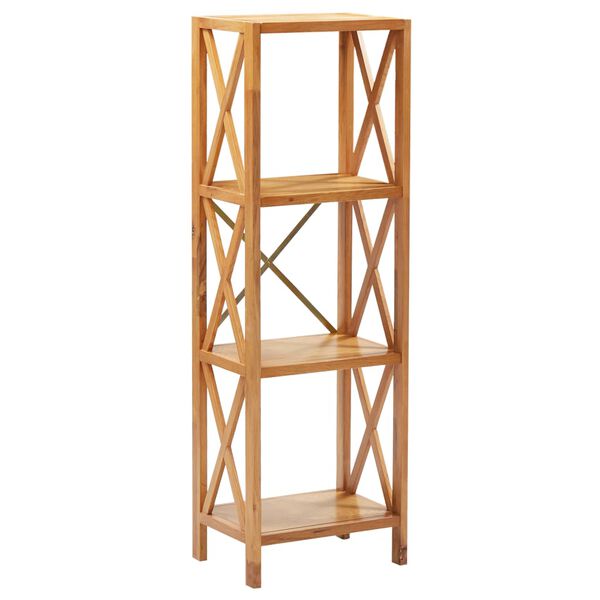 vidaXL 4-Tier Shelf 40x30x125 cm Solid Oak Wood