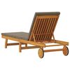 vidaXL Sun Lounger Reclining Brown 63 x 199 x 85cm Solid Acacia wood