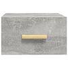 vidaXL Wall-mounted Bedside Cabinet Concrete Grey 35x35x20 cm