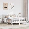 vidaXL Bed Frame without Mattress White 140x190 cm Solid Wood Pine