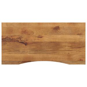 vidaXL Desk Top with Curve 120x60x2.5 cm Solid Wood Rough Mango