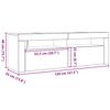 vidaXL TV Cabinet with LED Lights Smoked Oak 120x35x40 cm