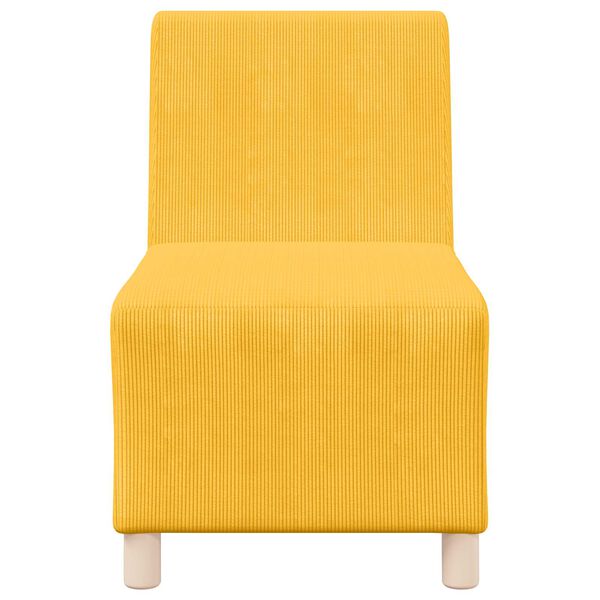 vidaXL Modular Sofa Unit Armless Light Yellow 55 x 74 x 82 cm