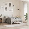 vidaXL Metal Bed Frame without Mattress with Footboard White 120x190cm