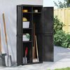 vidaXL Outdoor Storage Cabinet Black 65x37x165 cm PP