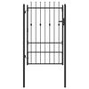 vidaXL Fence Gate HORST 100 x 150 cm Metal Black Lockable