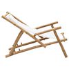 vidaXL Deck Chair Bamboo and Canvas Cream White