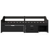 vidaXL Day Bed with 3 Drawers without Mattress IRUN Black 90x200 cm