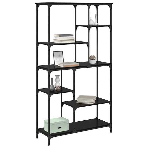 vidaXL Bookshelf Black Oak 99 x 35.5 x 176 cm Engineered Wood