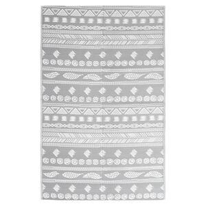 vidaXL Outdoor Rug Grey 120x180 cm PP