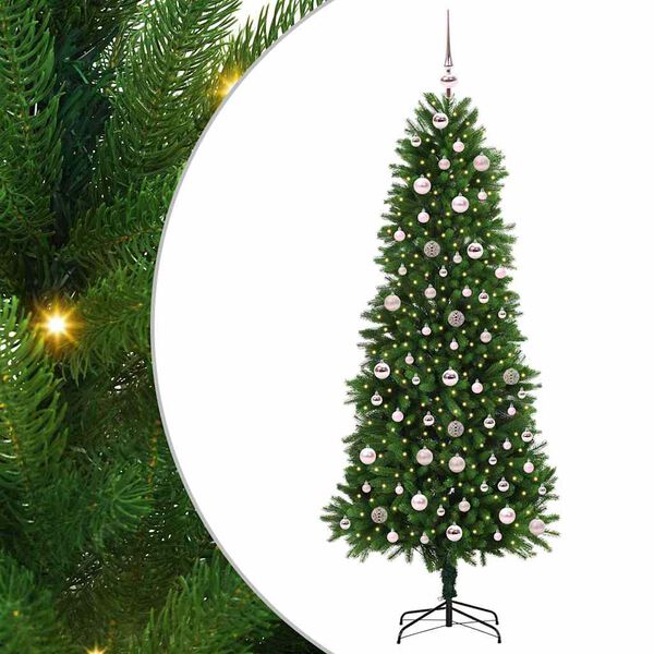 vidaXL Christmas Tree with 300 LEDs with Stand Green 240 cm PE