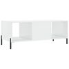 vidaXL Coffee Table High Gloss White 102x50x40 cm Engineered Wood