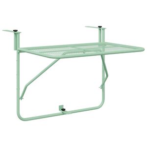 vidaXL Hanging Balcony Table Mint green 60 x 39 x 65 cm Steel