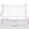 vidaXL Garden Fence White 13.6 x 1 m Powder-coated steel