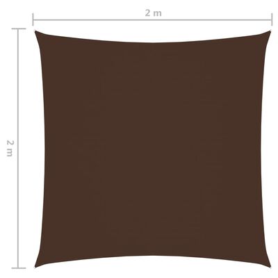 vidaXL Sunshade Sail Oxford Fabric Square 2x2 m Brown