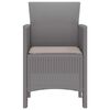 vidaXL Garden Chair 2 pcs Light grey 53 x 49 x 85 cm PP