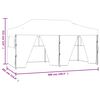 vidaXL Professional Folding Party Tent with 4 Sidewalls 3x6 m Steel Anthracite
