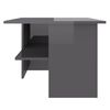 vidaXL Coffee Table High Gloss Grey 90x60x46.5 cm Engineered Wood