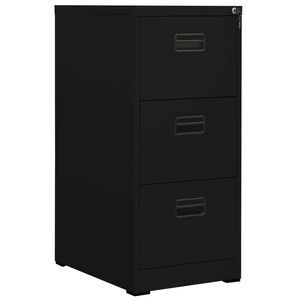 vidaXL Filing Cabinet Black 46x62x102.5 cm Steel