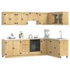 vidaXL Cabinet with Drawer with Shelf 10 pcs Honey Solid Pine Wood