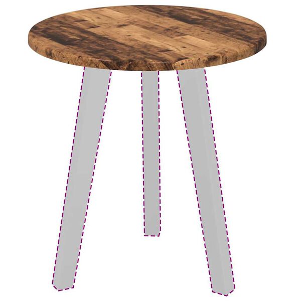 vidaXL Table Top Old wood 40 x 40 x 1.5 cm Engineered Wood