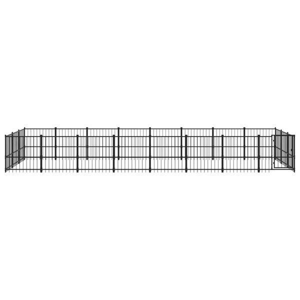 vidaXL Outdoor Dog Kennel Steel 22.58 m&sup2;