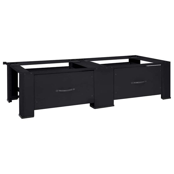 vidaXL Double Washing Machine Pedestal with Drawers White