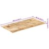 vidaXL Table Top Solid Mango Wood 15-16 mm 100x60 cm