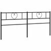 vidaXL Metal Replace Headboard Black 200 cm