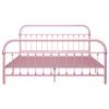 vidaXL Bed Frame without Mattress Pink Metal 180x200 cm Super King