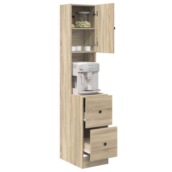 vidaXL Kitchen Cabinet Beige 35 x 50 x 180 cm Engineered Wood
