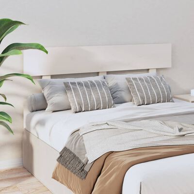 vidaXL Bed Headboard White 144x3x81 cm Solid Wood Pine