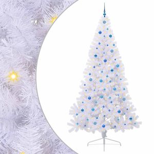 vidaXL Artificial Christmas Tree with Stand White 240 cm PVC and Steel