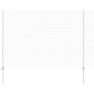 vidaXL Euro Fence with Post 10 x 1.6 m Galvanised Steel Silver Mesh