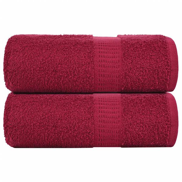 vidaXL Guest Towels "FROGN" 2 pcs Bordeaux 30x50 cm 360 gsm