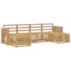 vidaXL Outdoor Sofa Set 6 pcs White Solid Acacia Wood