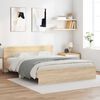 vidaXL Bed Frame with Headboard Sonoma 152 x 203 cm Engineered Wood