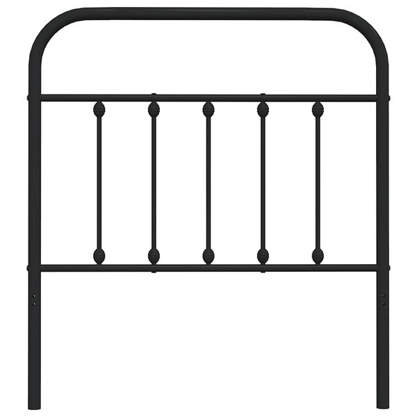 vidaXL Metal Replace Headboard Black 80 cm