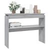 vidaXL Console Table Grey Sonoma 102x30x80 cm Engineered Wood