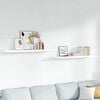 vidaXL Floating Wall Shelves 2 pcs High Gloss White 120x23.5x3.8 cm MDF