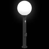 vidaXL Bollard Lights with Sensor&Outlet 3 pcs 80 cm Black IP44