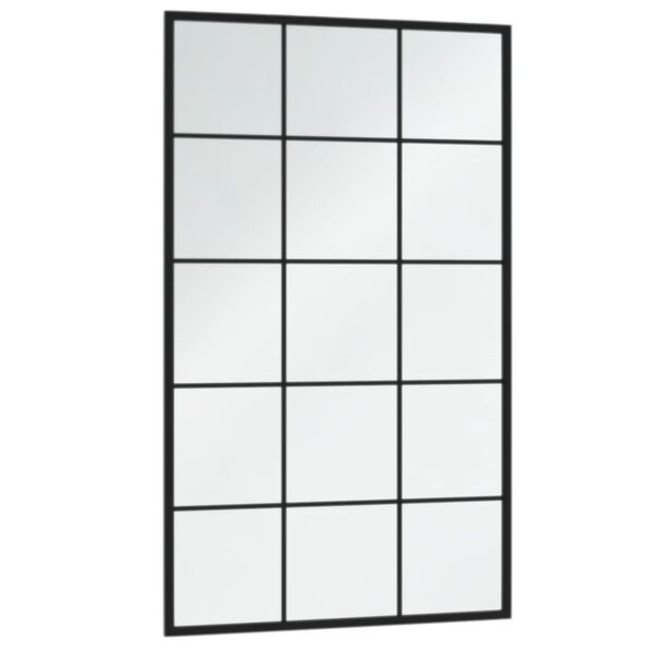 vidaXL Wall Mirrors 4 pcs Black 100x60 cm Metal